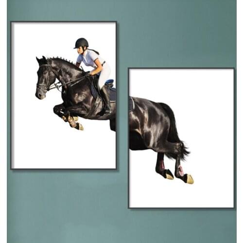 Modern Decorate Painting Canvas Printing Horseback Riding Picture for Living Room