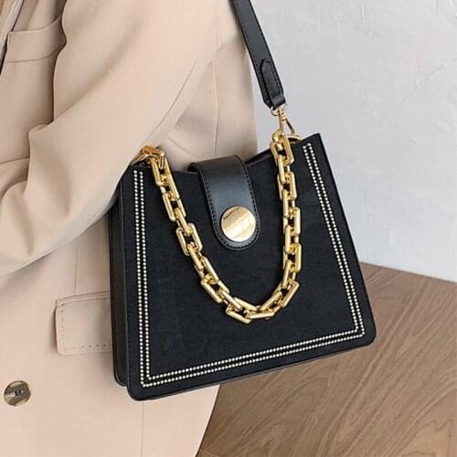 Scrub Leather Shoulder Tote Bags For Women Solid Color Chain Luxury Brand Designer PU Crossbody Bag Female Fashion Big Handbags
