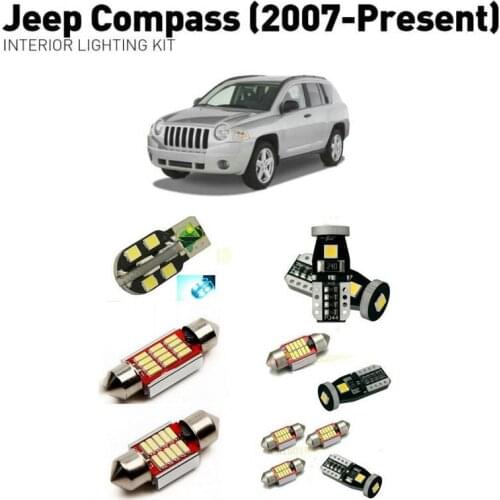 Led interior lights For Jeep compass 2007+ 6pc Led Lights For Cars lighting kit automotive bulbs Canbus