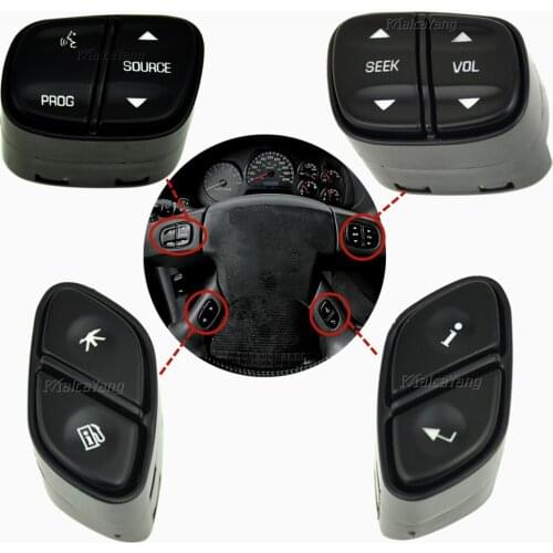 For Chevrolet Avalanche Silverado Suburban GMC Envoy Sierra Yukon 1999442 LED Light Steering Wheel Radio Volume Control Switch