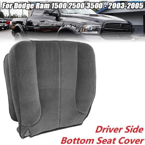 Auto Driver Side Bottom Fabric Cloth Seat Cover for Dodge Ram 1500 2500 3500 SLT 2002-2005 Gray
