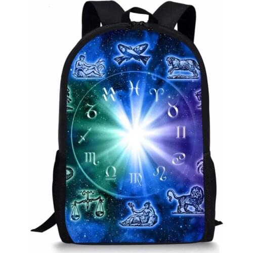 Women Men Backpack Constellation Printing School Bags For Boys Girls Bookbag Teenager Children Schoolbag Fashion Mochila Escolar