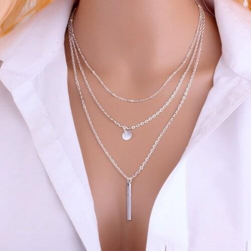 Vintage Carved Necklace Women Fashion Gold Necklace Multilayer Copper Beads Round Long Necklace Pendant Bohemian Jewelry