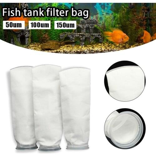 100/150/200 White Micron 4x15 Inch Fish Aquarium Marine Sump Felt Pre Filter Sock Bag High Density Of Interspace