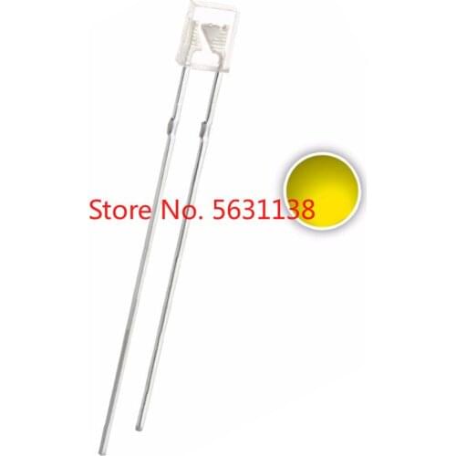 100pcs 2X3X4mm Emitting Diode Square LED Yellow 20mA 3V Water Clear DIP-2 2*3*4mm Rectangle 2PINS Lamp Ultra Bright Light Beads