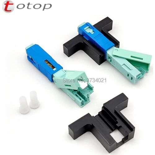 100Pcs/Lot SC UPC Fast Connector Single-Mode Connector FTTH Tool Cold Connector Tool Fiber Optic Fast Connector