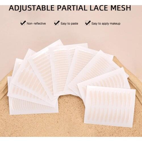 30/40Pcs Invisible Eyelid Stickers Transparent Breathable Mesh-Lace Double Eyelid Stickers Waterproof Long Lasting Makeup Tools