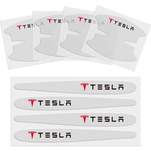 4Pcs Invisible Car Door Bowl Handle Protector Stickers For Tesla Model X Model Y Model S Model 3 Accessories