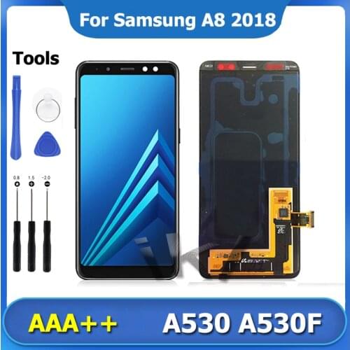 A8 2018 A530 LCD Display Touch Screen For Samsung Galaxy A8 Super AMOLED Touch Screen Digitizer Assembly Screen Replacement