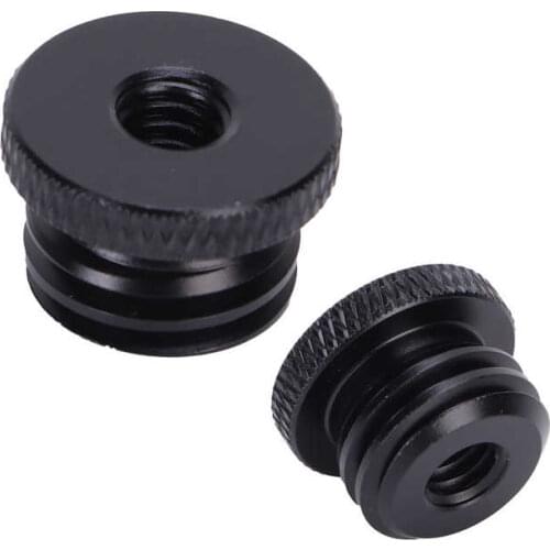 Mic Stand Adapter 1/4 Inch Female to 5/8 Inch Male Screw Thread Adapter for Camera Monitor Microphone Stand