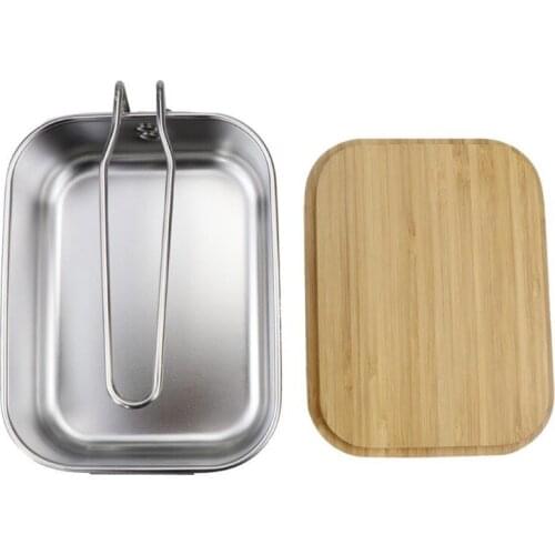 Bento Lunch Box Metal Organizers Food Grade 304 Stainless Steel Food Container Storage Food Box For Children Men Women