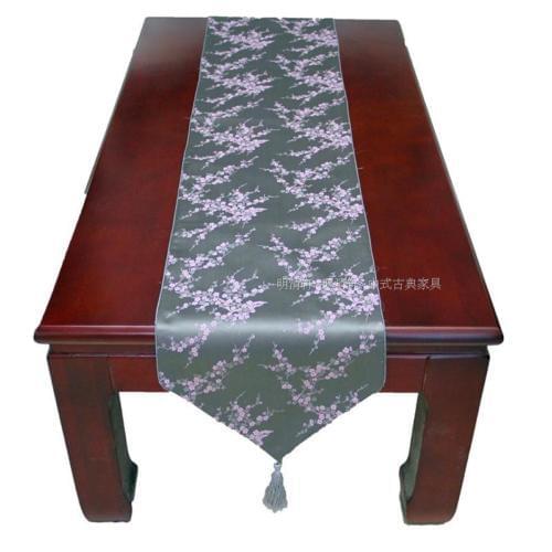 Noble Vintage Luxurious Handmade Brocade Plum Table Runner Cloth& Bed Flag 4 color