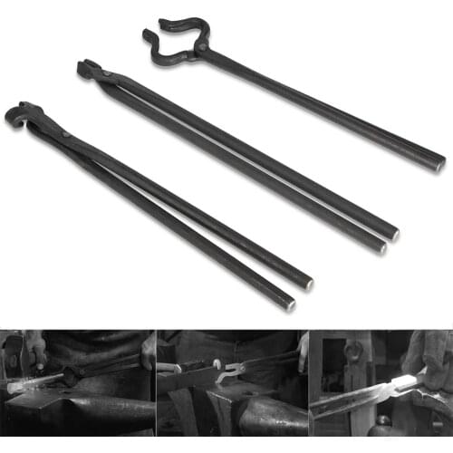 Chuang Qian Knife Making Tongs Set Tools Assembled Knife Making Blacksmith Bladesmith Anvil Forge-3PCs