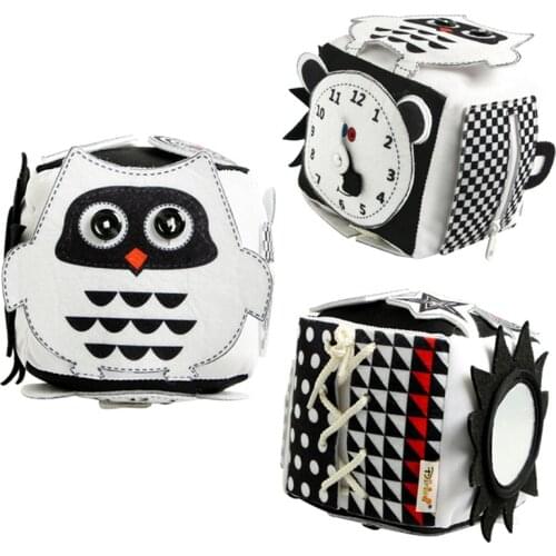 Baby Activity Center Cube Busy Board Puzzle Interactive Montessori Cube Cloth Dice Blocks Newborn Early Learning Educational Toy