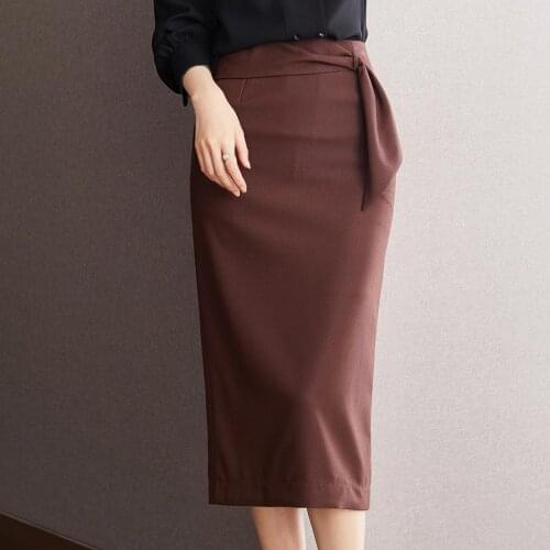 Split Ribbon Long Korean Fashion Style Autumn Summer Skirts For Vintage Kawaii WomenS 2021 Clothes High-Waisted Skirt Harajuku