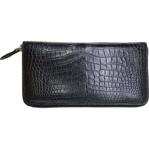 Wanexing Thailand crocodile leather male long wallet leisure zipper business male crocodile bag men clutch bag