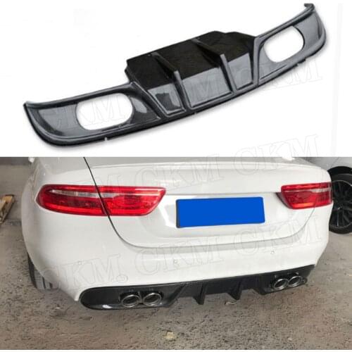 For XE Carbon Fiber Rear Bumper Lip Diffuser for Jaguar 2015 2016 2017 2018 FRP Car Bumper