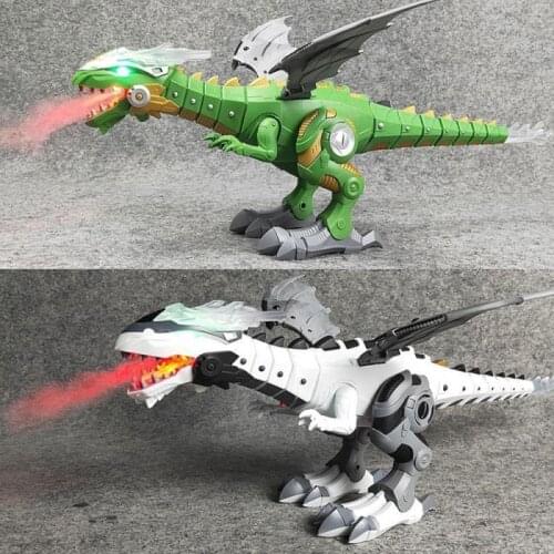 Electric Toy Large Size Walking Spray Dinosaur Robot With Light Sound Mechanical Dinosaurs Model Toys Children Christmas Gift
