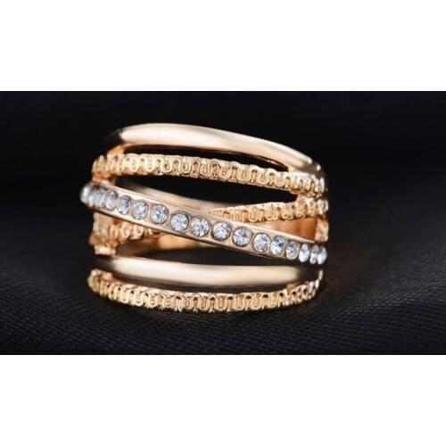 Garilina Fashion jewelry wholesale rose gold multi-filament ring factory direct sales jewelry for women Wedding Gifts AR2276