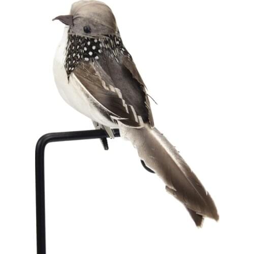 Simulation Artificial Feather Bird Home Garden Forest Flower Decoration Bird Bubble Real Feather Products Fake Bird Sparrow