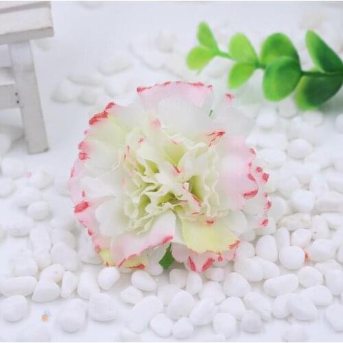 Artificial Flowers Christmas Wedding Silk Artificial Carnation Flowers Head Home Ornament Decoration LX2085