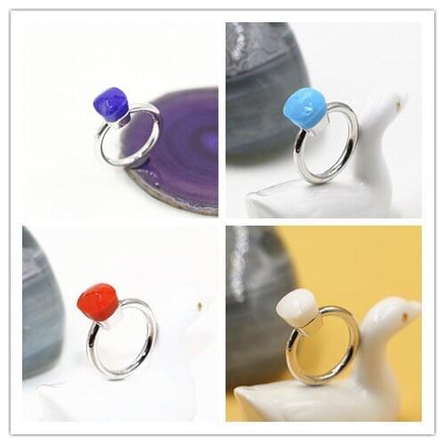 2021 Top Quality Brand Fashion Summer Stlye Jewelry Of 4 Colours 18K White Gold Plated Ring For Best Romantic Festival Gift