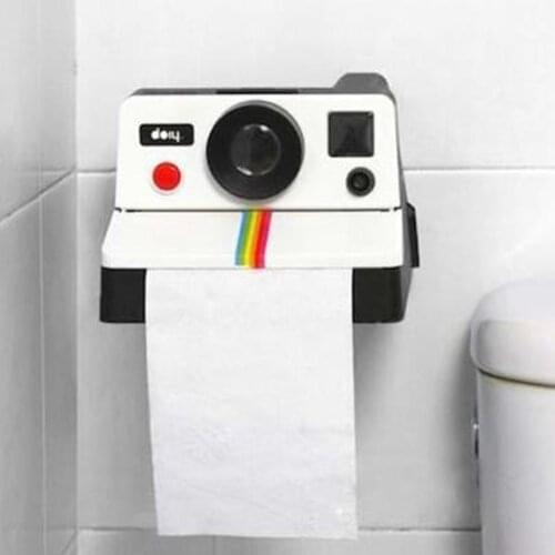 1 Piece Creative Retro Polaroid Camera Shape Inspired Tissue Boxes Toilet Roll Paper Holder Box Bathroom Decor