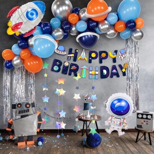 Space Party Suit Decor Space Birthday Party New Strange Planet Party Boy Astronaut Birthday Party Kids Favor UFO Alien Theme
