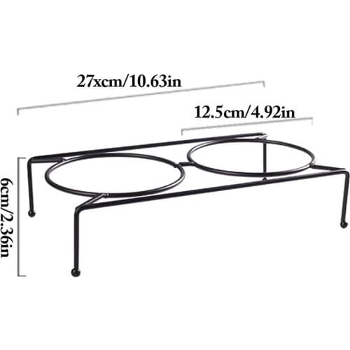 Legendog Iron Pet Bowl Stand Non-Slip Neck Protective Elevated Cat Dish Stand Dog Bowl Holder Pet Feeding Bowls Stand