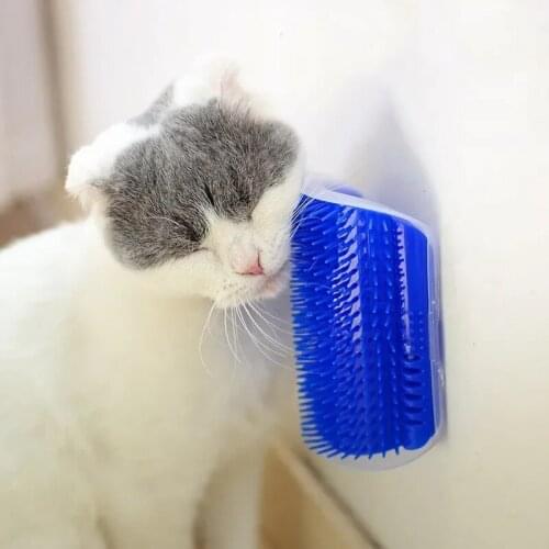 Cat Corner Scratching and Rubbing Hair Massager