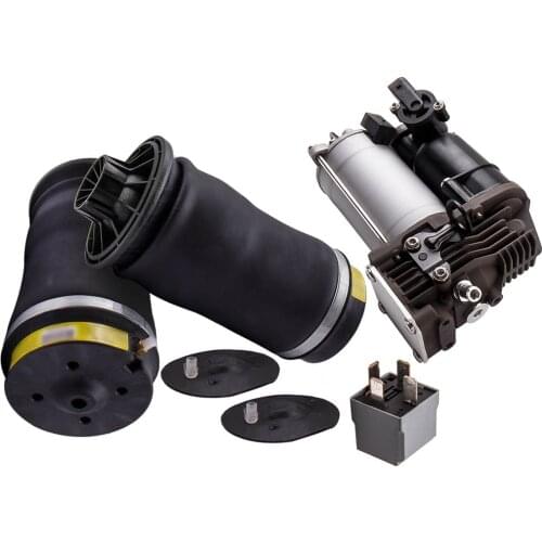 2PCS Rear Air Spring Bag & Air Compressor Pump For Mercedes Benz W164 X164 GL ML320 1643200225,1643200625,1643201204