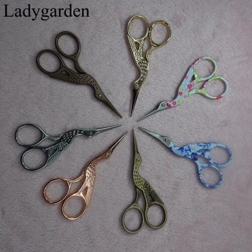 Mini Sewing Scissor Tailor Cloth Trimming Scissor Stork Shape Dressmaking Shear Needlework Scissor Sewing Embroidery Scissor