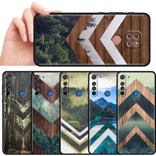 Soft Case For Motorola One Fusion Plus G9 Play G8 Power Lite E6s G Stylus G30 Hyper G60 G50 G40 Phone Cover Wood Nature Fundas