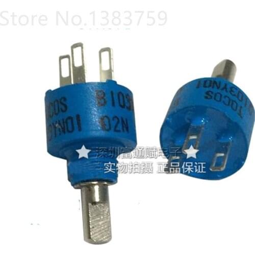 Small rotary long life potentiometer RVQ103YN01 B103 B10K 10F10 type with gasket nut shell diameter 10MM handle length 10MM