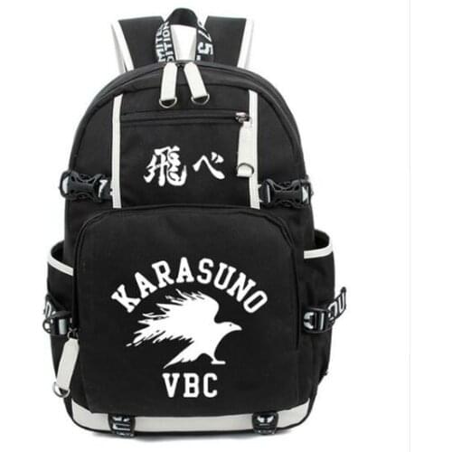 Anime Haikyuu Haikiyu Karasuno Backpack Bag Nylon Student Schoolbag Unisex Bags Laptop Shoulders Bag Gift