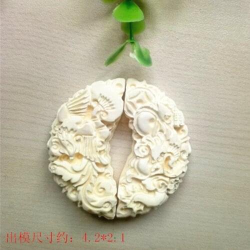 P689 dragon and phoenix aroma gypsum pendant chocolate mold kitchen tools