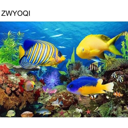 Full Round Diamond mosaic Babyfish DIY 3D Diamond painting Full Square Diamond embroidery Cross stitch Babyfish Ornamentalfish