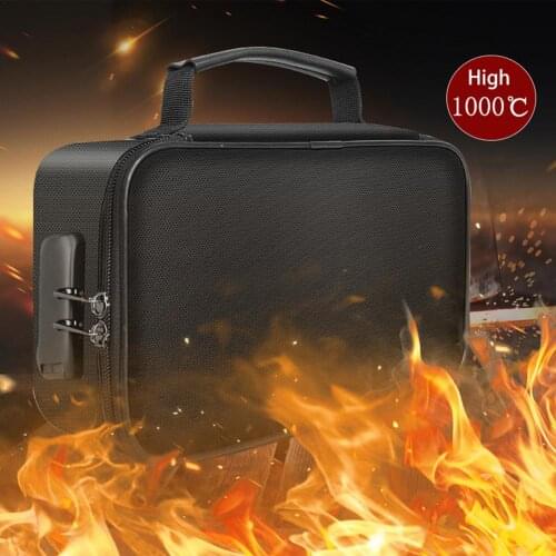 Portable Fireproof Waterproof Document File Folder Cash Pouch Fireproof Money Bag Lipo Safe Bag