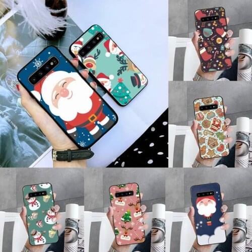 Christmas cartoon deer christmas tree Phone Case For Samsung S6 S7 edge S8 S9 S10 e plus A10 A50 A70 note8 J7 2017