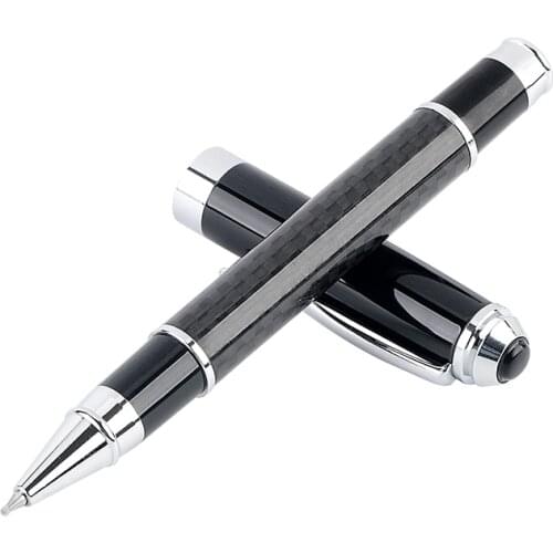 New Brand Business Office Ball Pen Stationery Black Silver Pattern Metal Ballpoint Pens for School Student Writing Gift Supplies