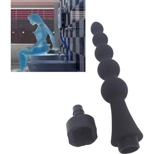 CamaTech Anus Cleaner Vagina Douche Silicone Anal Enema Plug Part Butt Cleaning Plug Anal Balls Beads Nozzle Tip For Gay Sex Toy