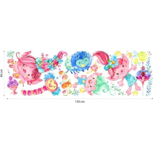 UVB00599 forest wall stickers wall decoration kids bedroom baby nursery room bedroom imps flower Caterpillar