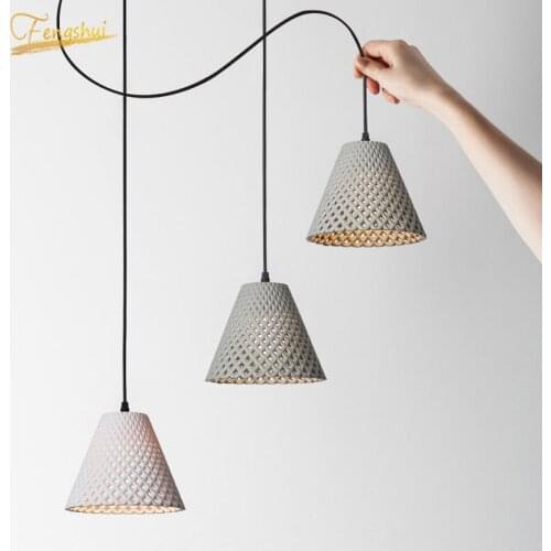 Nordic Vintage Resin Led Pendant Lights Lighting Bedroom Bedside Lamp Living Room Cafe Bar Decoration Dining Room Hanging Lamps