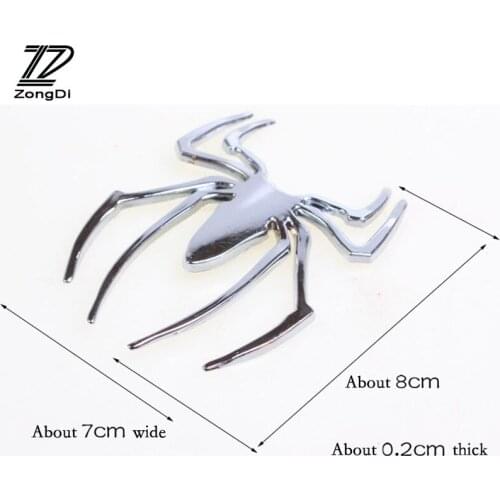 ZD 1Pc car stickers Metal spider Sticker for Toyota c-hr Corolla RAV4 Honda Accord Civic Fit CRV Nissan Qashqai Juke Almera 2017