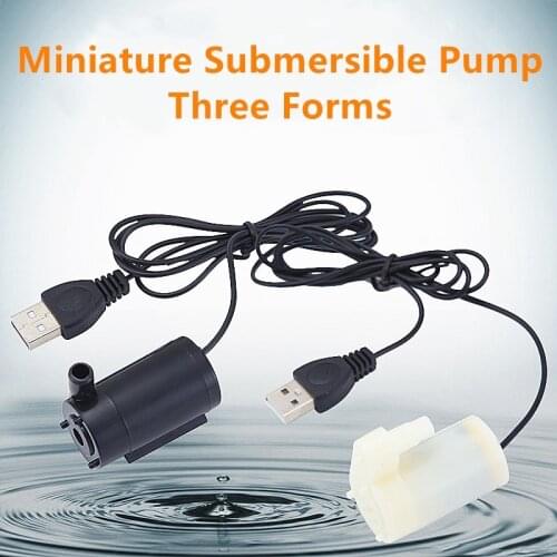 1PC DC 5V USB Low Noise Brushless Motor Pump Water Pump New 120L/H Mini Micro Submersible Garden Decoration Accessories
