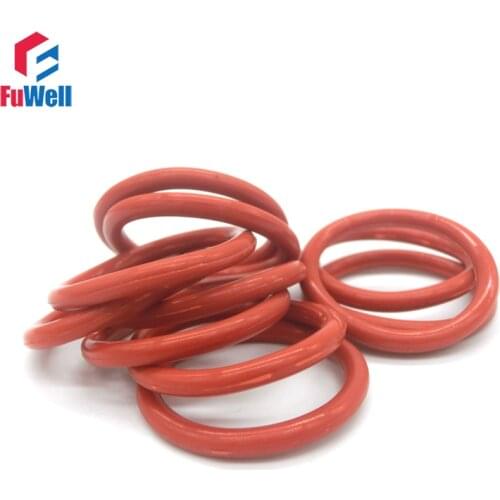 10pcs 3mm CS Red Silicon O Ring Seal Gasket OD 90mm-200mm Oring Seals Good Elasticity VMQ O Type Ring Sealing Gasket Gromment