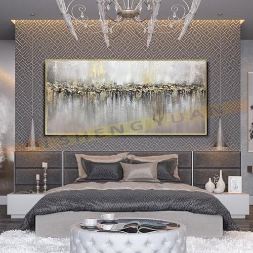 100% Hand-painted Abstract Oil Painting On Canvas In Living Room Gold Modern Painting Decoration Salon Bedroom Decor Home Decor