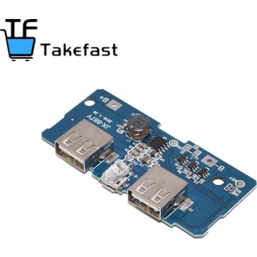 18650 Dual Micro USB 3.7V to 5V 2A Boost Mobile Power Bank DIY 18650 Lithium Battery Charger PCB Board Step Up Module With LED