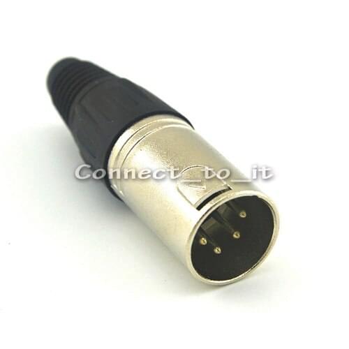2 Pieces 4Pin XLR Plug male Pin Adapter Audio connector High Quality