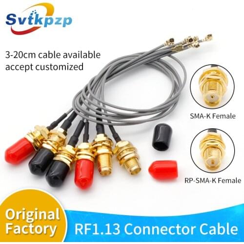 2PCS IPEX1.13 SMA Antenna Extension Cable RP SMA-K Female Connector RF Extension IPX1.13 Coaxial Cable for Network